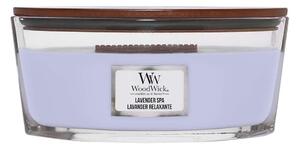 WoodWick vonná svíčka s dřevěným knotem Elipsa Lavender Spa