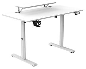 Elektricky výškově nastavitelný stůl HIGHLANDER - 120 cm, bílá