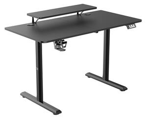 Elektricky výškově nastavitelný stůl HIGHLANDER - 120 cm, černá