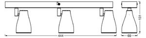 LEDVANCE Pear LED bodovka GU10 3 zdroj černá