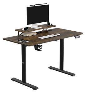 Elektricky výškově nastavitelný stůl HIGHLANDER - 120 cm, hnědá
