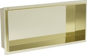 Mexen X-Wall-NR, polička na zapuštění pod obklad bez límce 45 x 20 cm, zlatá lesklá, 1951452010
