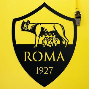 DUBLEZ | Dřevěný znak týmu na zeď - AS Roma