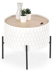 Konferenční stolek BENETO, 35x35x35, bílá/černá