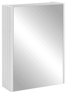 Rodan Zrcadlová Skříňka 40 cm - Šedá - Bílé Boční Panely - Závěsná - Bezúchytková - 1dveřová - BELLO