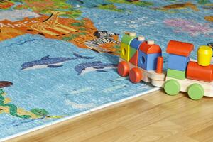Obsession Dětský koberec My Torino Kids 233 World Map Rozměr koberce: 120 x 170 cm