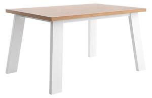 Dubový jídelní stůl Somcasa Marion 160 x 90 cm s bílou podnoží