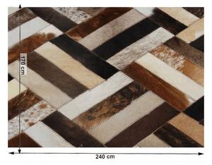 TEMPO Luxusní koberec, pravá kůže, 70x140, KŮŽE TYP 2 Rozměr: 170x240 cm
