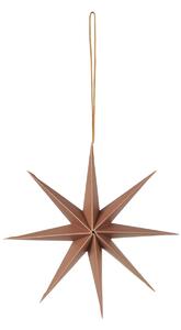 Závěsná vánoční dekorace průměr 15 cm Broste STAR-S - hnědá