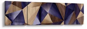Obraz - 3D dřevěné trojúhelníky (170x50 cm)