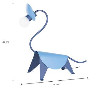 Lucande Idalina LED stolní lampa dinosaurus, modrá