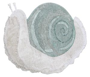 Pratelný ručně tkaný bavlněný dětský koberec v mentolovo-světle šedé barvě 100x120 cm Snail – Lorena Canals
