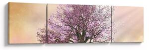 Obraz rozkvetlého stromu na vrcholku kopce (170x50 cm)