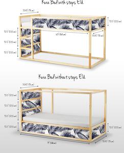 Samolepky Ikea Kura Bed Tropické palmové listy