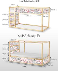 Samolepky Ikea Kura Bed Vintage květiny