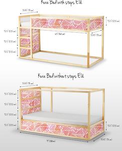 Samolepky Ikea Kura Bed Abstraktní mrazu umění