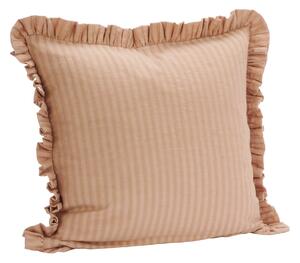 Povlak na polštář Ruffled Peach Pink 50 × 50 cm