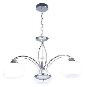 ARAGONA závěsné svítidlo 3x E27 60W bez zdroje 55cm IP20, chrom/bílá