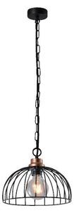 BASKET závěsné svítidlo 1x E27 60W bez zdroje 25cm IP20, černá/měď