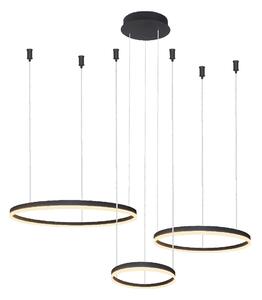 HALO závěsné svítidlo LED 120W 6240lm 3000-6000K IP20, černé + ovladač