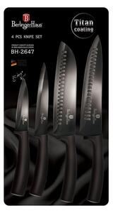 BERLINGERHAUS Sada nožů s nepřilnavým povrchem 4 ks Shiny Black Collection BH-2647