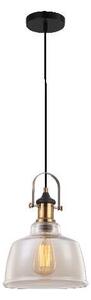 FAMOSA závěsné svítidlo 1x E27 40W bez zdroje 22,5cm IP20, matně černé/koňakové