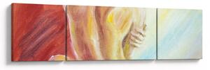 Obraz odpočívající ženy, olejomalba (170x50 cm)