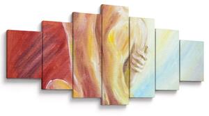 Obraz odpočívající ženy, olejomalba (210x100 cm)
