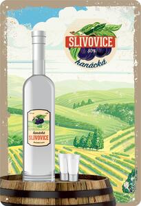 Plechová cedule: Hanácká slivovice - 20x30 cm