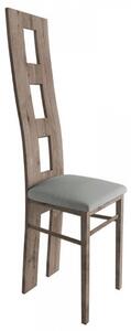 Jídelní židle 43 MEX 10306, Dekor dub Lefkas/Smoth Grey