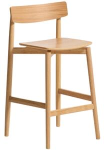 Kave Home Dřevěná barová židle Evera 66 cm s opěradlem