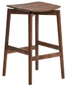Kave Home Hnědá dřevěná barová židle Evera 66 cm