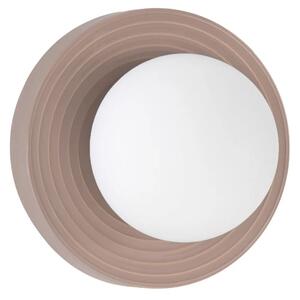 Nova Luce Světle hnědé keramické nástěnné světlo Orbique 22 cm