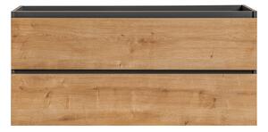 CMD COMAD - Koupelnová skříňka pod umyvadlo - Monako Grey Oak 120 cm - dub, šedá
