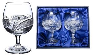 Onte Crystal Bohemia Crystal ručně broušené sklenice na brandy a koňak Kometa 280 ml 2KS