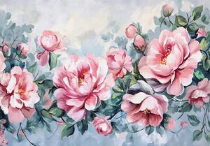 Fototapety vliesové: Flowers Large Pink - 254x184 cm
