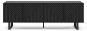 Černý TV stolek 161x55x35 cm Peta – Marckeric