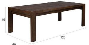 Konferenční stolek z masivního dřeva v tmavě přírodní barvě 60x120 cm Bruneau – Dutchbone