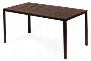 MultiGarden SAK-156 Zahradní stůl pro 6 osob, 156 × 78 cm POLYWOOD, hnědý