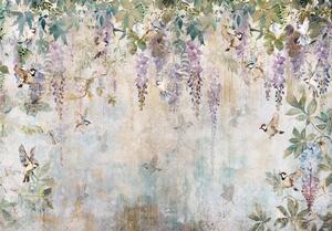 Fototapeta vliesová: Flowers Violet Wisteria Romantic - 312x219cm