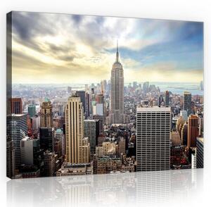 Obraz na plátně: Pohled na Manhattan - 75x100 cm