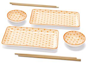 ERNESTO Sada na sushi, 8dílná (bílá/oranžová) (100352008002)