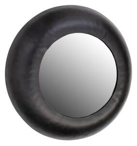 Hoorns Černé kovové závěsné zrcadlo Stew 50 cm