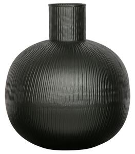 Hoorns Černá kovová váza Micaiah 30 cm