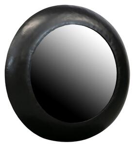 Hoorns Černé kovové závěsné zrcadlo Stew 75 cm