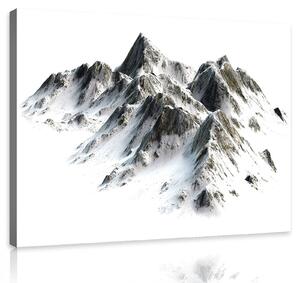 Obraz na plátně: Zasněžené hory - 80x60 cm