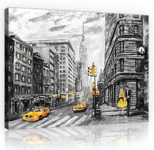 Obraz na plátně: New York (malovaný) - 80x60 cm