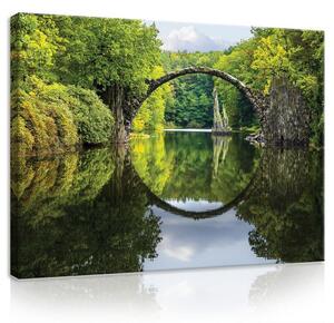 Obraz na plátně: Rakotzbrücke - 75x100 cm