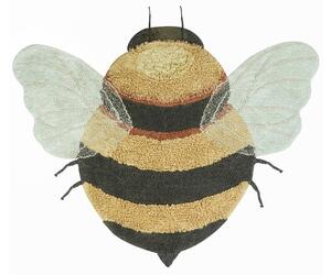 Žlutý pratelný ručně tkaný bavlněný dětský koberec 115x150 cm Bee – Lorena Canals