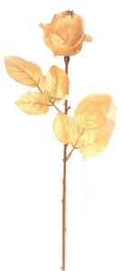 Růže třpytivá zlatá (65cm) umělá